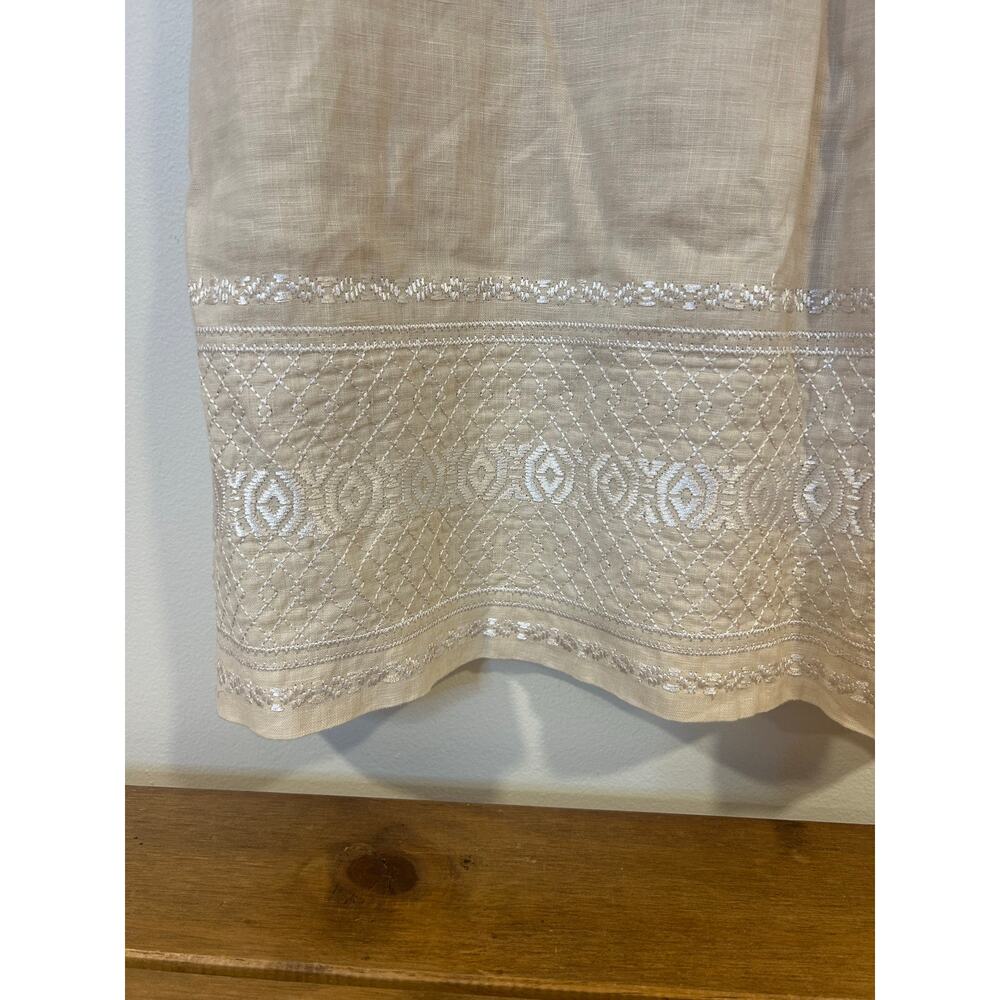 J MCLAUGHLIN Sz M 100% Linen Fully Lined Lightweight Coastal Beach Cottage-Core - Picture 4 of 10